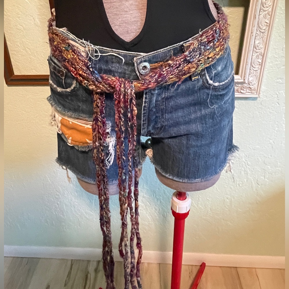 Vintage Boho Crochet Belt